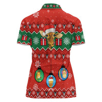 Lovely Giraffe Christmas Women Polo Shirt Xmas Holiday Patterns - Wonder Print Shop
