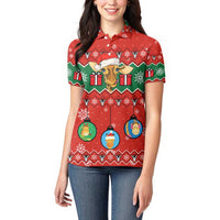 Lovely Giraffe Christmas Women Polo Shirt Xmas Holiday Patterns - Wonder Print Shop
