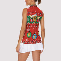 Lovely Giraffe Christmas Women Sleeveless Polo Shirt Xmas Holiday Patterns - Wonder Print Shop