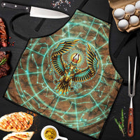 Horus Eye of Ra Apron Golden Falcon Ancient Egyptian Symbol in Futuristic
