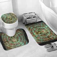 Horus Eye of Ra Bathroom Set Golden Falcon Ancient Egyptian Symbol in Futuristic