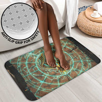 Horus Eye of Ra Bathroom Set Golden Falcon Ancient Egyptian Symbol in Futuristic
