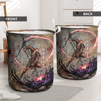 Horus Behdety Warrior Laundry Basket with Falcon Mask and Spear Ancient Egyptian Combat