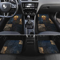 Heru-Ur Falcon Eyes Car Mats Solar Disk Ancient Egyptian Mythology in Dark Stone