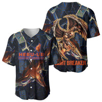 Heru-Ur Baseball Jersey Flaming Wings and Sword Ancient Egyptian Warrior