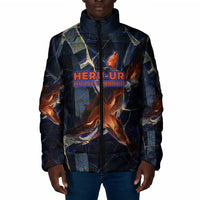 Heru-Ur Padded Jacket Flaming Wings and Sword Ancient Egyptian Warrior