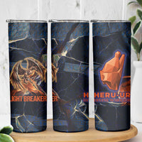 Heru-Ur Skinny Tumbler Flaming Wings and Sword Ancient Egyptian Warrior