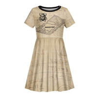 Imhotep Kid Short Sleeve Dress Pyramid Blueprints Ancient Egyptian Architecture and Priest