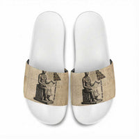 Imhotep Slide Sandals Pyramid Blueprints Ancient Egyptian Architecture and Priest