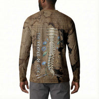 Imhotep Eye of Horus Button Sweatshirt Papyrus Scrolls Ancient Egyptian Medicine