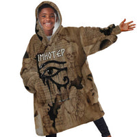 Imhotep Eye of Horus Kid Wearable Blanket Hoodie Papyrus Scrolls Ancient Egyptian Medicine