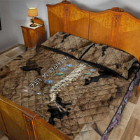 Imhotep Eye of Horus Quilt Bed Set Papyrus Scrolls Ancient Egyptian Medicine