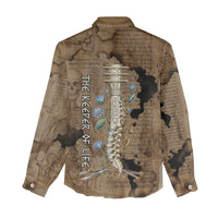 Imhotep Eye of Horus Women Casual Shirt Papyrus Scrolls Ancient Egyptian Medicine