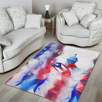 Puerto Rico Area Rug with Coqui Frog, Hibiscus Flowers, and Flag Landmark Design - Wonder Print Shop