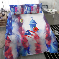 Puerto Rico Bedding Set with Coqui Frog, Hibiscus Flowers, and Flag Landmark Design - Wonder Print Shop