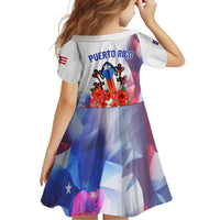 Puerto Rico Family Matching Off Shoulder Maxi Dress and Hawaiian Shirt with Coqui Frog, Hibiscus Flowers, and Flag Landmark Design - Wonder Print Shop