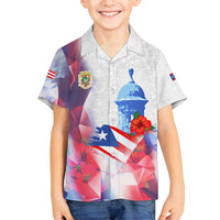 Puerto Rico Family Matching Off Shoulder Maxi Dress and Hawaiian Shirt with Coqui Frog, Hibiscus Flowers, and Flag Landmark Design - Wonder Print Shop