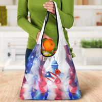 Puerto Rico Grocery Bag with Coqui Frog, Hibiscus Flowers, and Flag Landmark Design - Wonder Print Shop