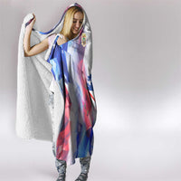 Puerto Rico Hooded Blanket with Coqui Frog, Hibiscus Flowers, and Flag Landmark Design - Wonder Print Shop
