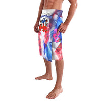 Puerto Rico Lavalava with Coqui Frog, Hibiscus Flowers, and Flag Landmark Design - Wonder Print Shop