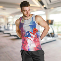 Puerto Rico Men Tank Top with Coqui Frog, Hibiscus Flowers, and Flag Landmark Design - Wonder Print Shop