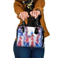 Puerto Rico Shoulder Handbag with Coqui Frog, Hibiscus Flowers, and Flag Landmark Design - Wonder Print Shop