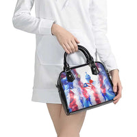 Puerto Rico Shoulder Handbag with Coqui Frog, Hibiscus Flowers, and Flag Landmark Design - Wonder Print Shop