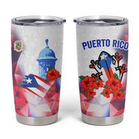 Puerto Rico Tumbler Cup with Coqui Frog, Hibiscus Flowers, and Flag Landmark Design - Wonder Print Shop