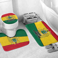 Ghana Republic Day Bathroom Set Ghanaian Pride Flag Colors With Coat Of Arms And Black Star