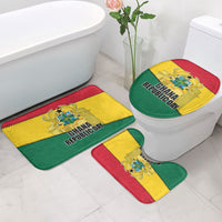 Ghana Republic Day Bathroom Set Ghanaian Pride Flag Colors With Coat Of Arms And Black Star