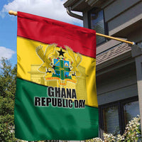 Ghana Republic Day Garden Flag Ghanaian Pride Flag Colors With Coat Of Arms And Black Star