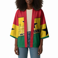 Ghana Republic Day Kimono Ghanaian Pride Flag Colors With Coat Of Arms And Black Star
