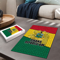 Ghana Republic Day Puzzle Ghanaian Pride Flag Colors With Coat Of Arms And Black Star