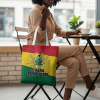 Ghana Republic Day Tote Bag Ghanaian Pride Flag Colors With Coat Of Arms And Black Star