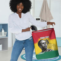 Personalized Ghana Republic Day Laundry Basket Kwame Nkrumah Vintage Portrait Art - July 1st Theme