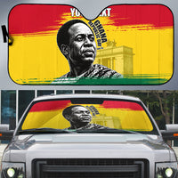 Personalized Ghana Republic Day Auto Sun Shade Kwame Nkrumah Vintage Portrait Art - July 1st Theme