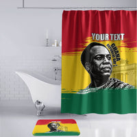 Personalized Ghana Republic Day Bathroom Set Kwame Nkrumah Vintage Portrait Art - July 1st Theme