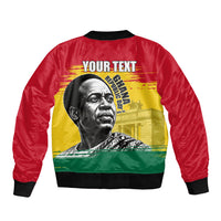Personalized Ghana Republic Day Bomber Jacket Kwame Nkrumah Vintage Portrait Art - July 1st Theme
