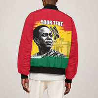 Personalized Ghana Republic Day Bomber Jacket Kwame Nkrumah Vintage Portrait Art - July 1st Theme