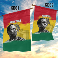 Personalized Ghana Republic Day Garden Flag Kwame Nkrumah Vintage Portrait Art - July 1st Theme
