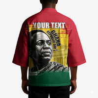 Personalized Ghana Republic Day Kimono Kwame Nkrumah Vintage Portrait Art - July 1st Theme