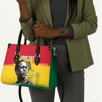 Personalized Ghana Republic Day Leather Bag Kwame Nkrumah Vintage Portrait Art - July 1st Theme