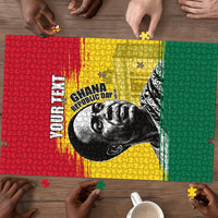 Personalized Ghana Republic Day Puzzle Kwame Nkrumah Vintage Portrait Art - July 1st Theme