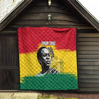 Personalized Ghana Republic Day Quilt Kwame Nkrumah Vintage Portrait Art - July 1st Theme