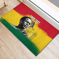Personalized Ghana Republic Day Rubber Doormat Kwame Nkrumah Vintage Portrait Art - July 1st Theme