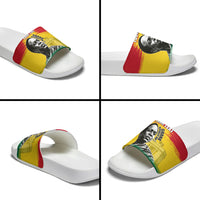 Personalized Ghana Republic Day Slide Sandals Kwame Nkrumah Vintage Portrait Art - July 1st Theme