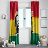 Personalized Ghana Republic Day Window Curtain Kwame Nkrumah Vintage Portrait Art - July 1st Theme