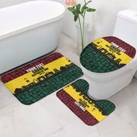 Personalized Ghana Republic Day Bathroom Set Adinkra Pattern Heritage Silhouette African Culture Art