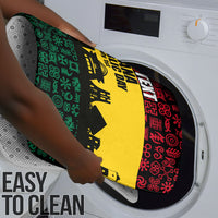 Personalized Ghana Republic Day Bathroom Set Adinkra Pattern Heritage Silhouette African Culture Art