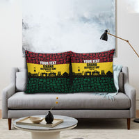 Personalized Ghana Republic Day Pillow Cover Adinkra Pattern Heritage Silhouette African Culture Art